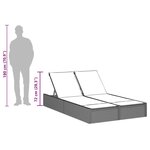 vidaXL Chaise longue double avec coussins gris clair résine tressée