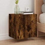 vidaXL Meuble TV mural chêne fumé 40 5x30x40 cm bois d'ingénierie