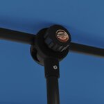vidaXL Parasol de jardin avec mât en aluminium 2x1 5 m Bleu azuré