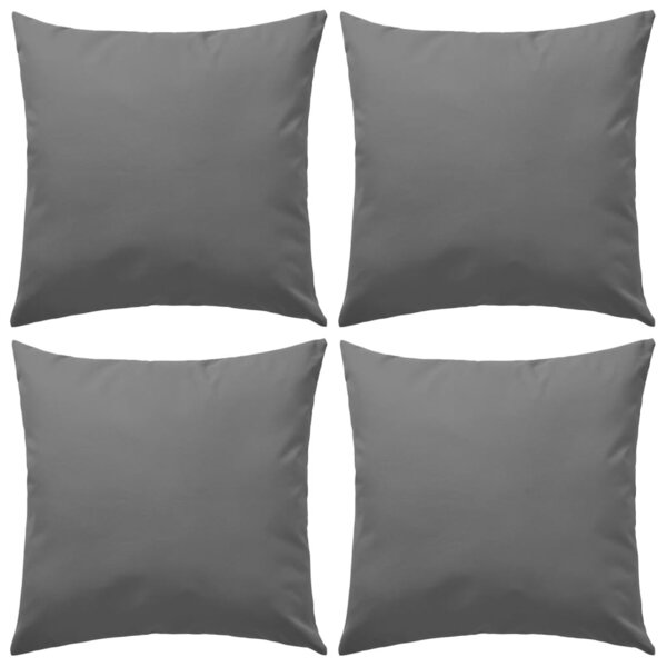 vidaXL Oreiller d'extérieur lot de 4 45 x 45 cm Gris