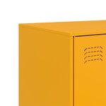 vidaXL Buffet jaune moutarde 67x39x107 cm acier