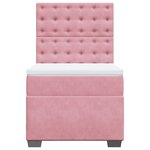 vidaXL Sommier à lattes de lit et matelas Rose 80x200 cm Velours