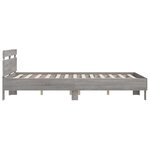 vidaXL Cadre de lit avec LED sans matelas sonoma gris 140x200 cm