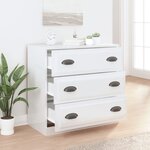 vidaXL Buffet blanc brillant 70x35 5x67 5 cm bois d'ingénierie
