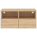 vidaXL Meuble TV mural chêne sonoma 60x30x30 cm bois d'ingénierie