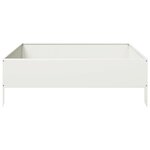 vidaXL Lit surélevé de jardin blanc 100x100x33 5 cm acier