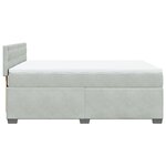 vidaXL Sommier à lattes de lit et matelas Gris clair 140x200cm Velours