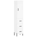 vidaXL Buffet haut Blanc 34 5x34x180 cm Bois d'ingénierie