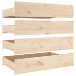 vidaXL Cadre de lit sans matelas avec tiroirs