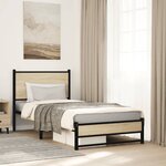 vidaXL Cadre de lit en métal sans matelas chêne sonoma 80x200 cm