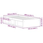 vidaXL Cadre de lit sans matelas chêne sonoma 100x200 cm