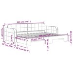 vidaXL Lit de jour avec gigogne sans matelas gris clair 80x200 cm