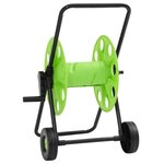 vidaXL Chariot enrouleur vert pour tuyau de 60 m 1/2" acier