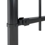 vidaXL Clôture de jardin avec dessus en cerceau Acier 5 1 x 0 8 m Noir