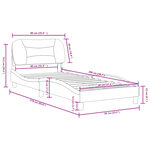 vidaXL Cadre de lit sans matelas gris clair 80x200 cm tissu