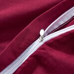 Vidaxl ensemble de housse de couette bordeaux 155x220/80x80 cm
