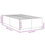 vidaXL Cadre de lit Marron foncé 120x200 cm Tissu