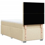 vidaXL Sommier à lattes de lit avec matelas Crème 80x200 cm Tissu