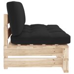 vidaXL Canapé central palette de jardin bois de pin imprégné