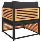 vidaXL Salon de jardin avec coussins 7 Pièces bois massif d'acacia