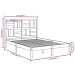 vidaXL Cadre de lit sans matelas blanc bois massif 120x190 cm