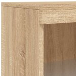 vidaXL Buffet avec lumières LED chêne sonoma 60 5x37x100 cm