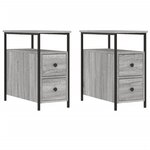 vidaXL Tables de chevet 2 Pièces sonoma gris 30x60x60cm bois d'ingénierie