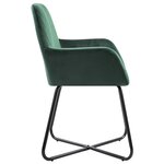 vidaXL Chaises à manger lot de 4 vert velours