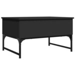 vidaXL Table basse noir 70x50x40 cm bois d'ingénierie et métal
