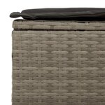vidaXL Salon de jardin 5 Pièces avec coussins gris résine tressée acacia