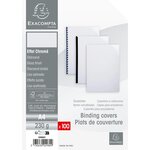 Paquet De 100 Couvertures Chromolux Pour Reliure A4 - Blanc - Exacompta