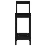 vidaXL Chaises de bar lot de 2 noir 40x41 5x112 cm bois de pin solide