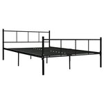vidaXL Cadre de lit sans matelas noir métal 140x200 cm