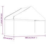vidaXL Belvédère avec toit blanc 11 15x5 88x3 75 m polyéthylène