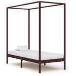 vidaXL Cadre de lit à baldaquin sans matelas bois massif 90x200 cm