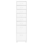 vidaXL Classeur mobile Blanc 28x41x109 cm Métal