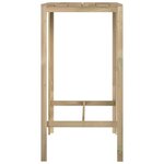 vidaXL Table de bar 60x60x110 cm Bois de pin imprégné