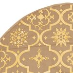 vidaXL Jupe de sapin de Noël de luxe avec chaussette Jaune 90 cm Tissu