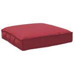 vidaXL Set de coussins sur palettes de 2 pièces rouge vin en tissu Oxford