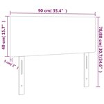 vidaXL Tête de lit à LED Marron Foncé 90x5x78/88 cm Tissu