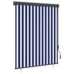 vidaXL Store roulant d'extérieur 140x250 cm Bleu et blanc