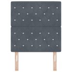 Tête de lit vidaXL Tufté avec Bouton en Cristal Gris Foncé 80 cm Velours