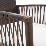 vidaXL Fauteuils de jardin et coussins lot de 2 Marron Résine tressée