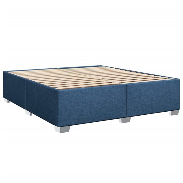 vidaXL Cadre de lit sans matelas bleu 200x200 cm tissu