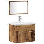 vidaXL Ensemble de meubles de salle de bain 5 pièces Bois ancien Bois d'ingénierie