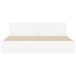 vidaXL Cadre de lit sans matelas blanc 180x200 cm