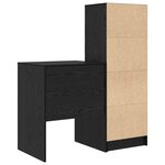 vidaXL Bureau chêne noir avec rangement en bois d'ingénierie
