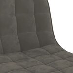 vidaXL Tabouret de bar Gris foncé Velours