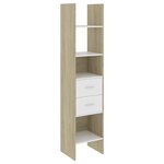 vidaXL Bibliothèque Blanc et chêne Sonoma 40x35x180 cm Bois ingénierie