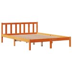 vidaXL Cadre de lit et tête de lit sans matelas cire marron 120x200 cm